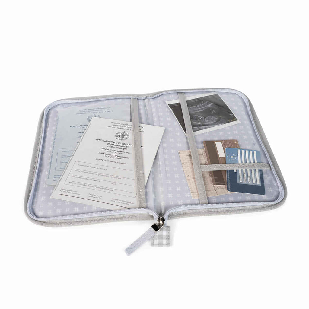 Portadocumentos I Love Vichy Gris personalizado - regalo bebé | Mi Luna Lunera