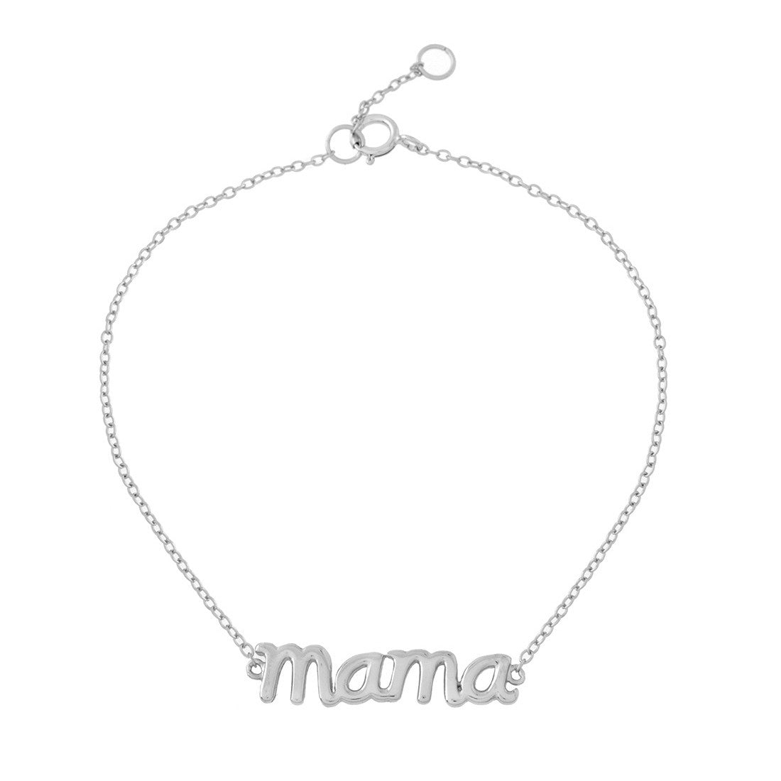 Pulsera Mamá Plata de Ley 925 personalizado - regalo bebé | Mi Luna Lunera