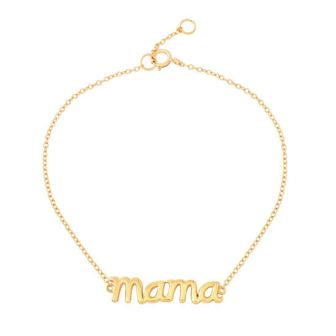 Pulsera Mamá Plata de Ley 925 | Baño de Oro 18K personalizado - regalo bebé | Mi Luna Lunera