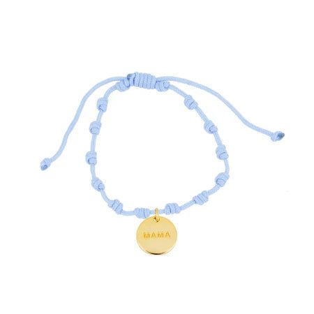 Pulsera Nudos Mamá Plata de Ley 925 | Baño de Oro 18K personalizado - regalo bebé | Mi Luna Lunera