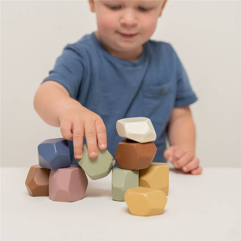 Rocas Apilables Madera personalizado - regalo bebé | Mi Luna Lunera