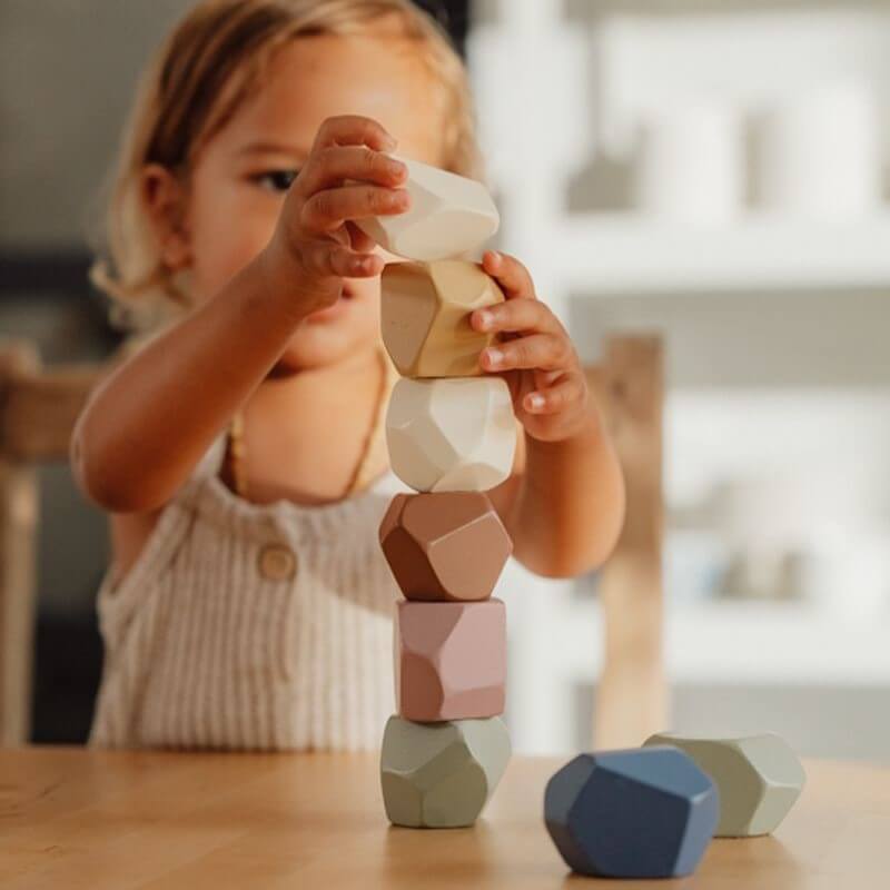 Rocas Apilables Madera personalizado - regalo bebé | Mi Luna Lunera