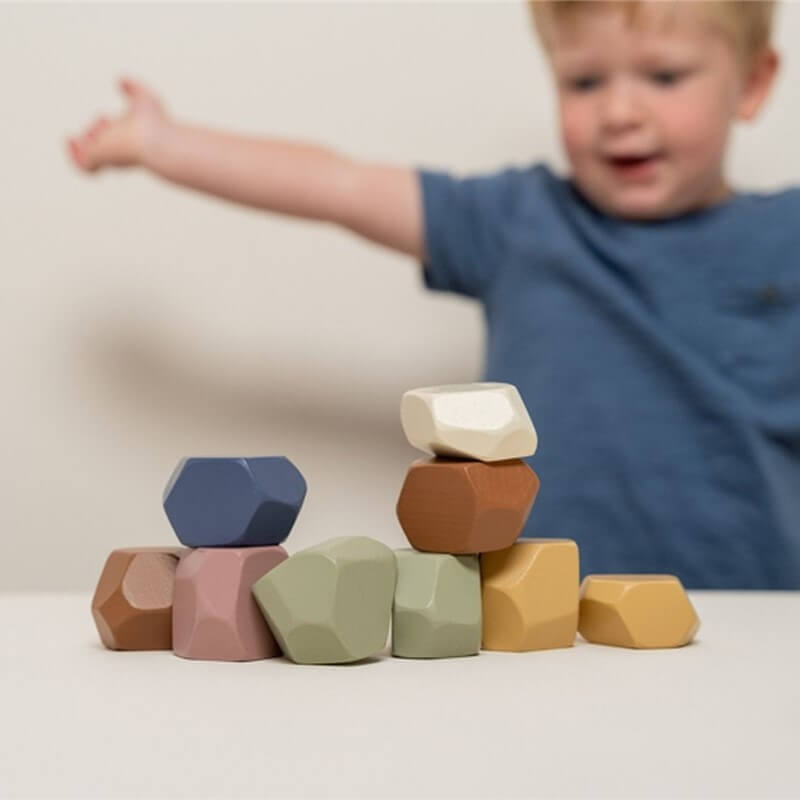 Rocas Apilables Madera personalizado - regalo bebé | Mi Luna Lunera
