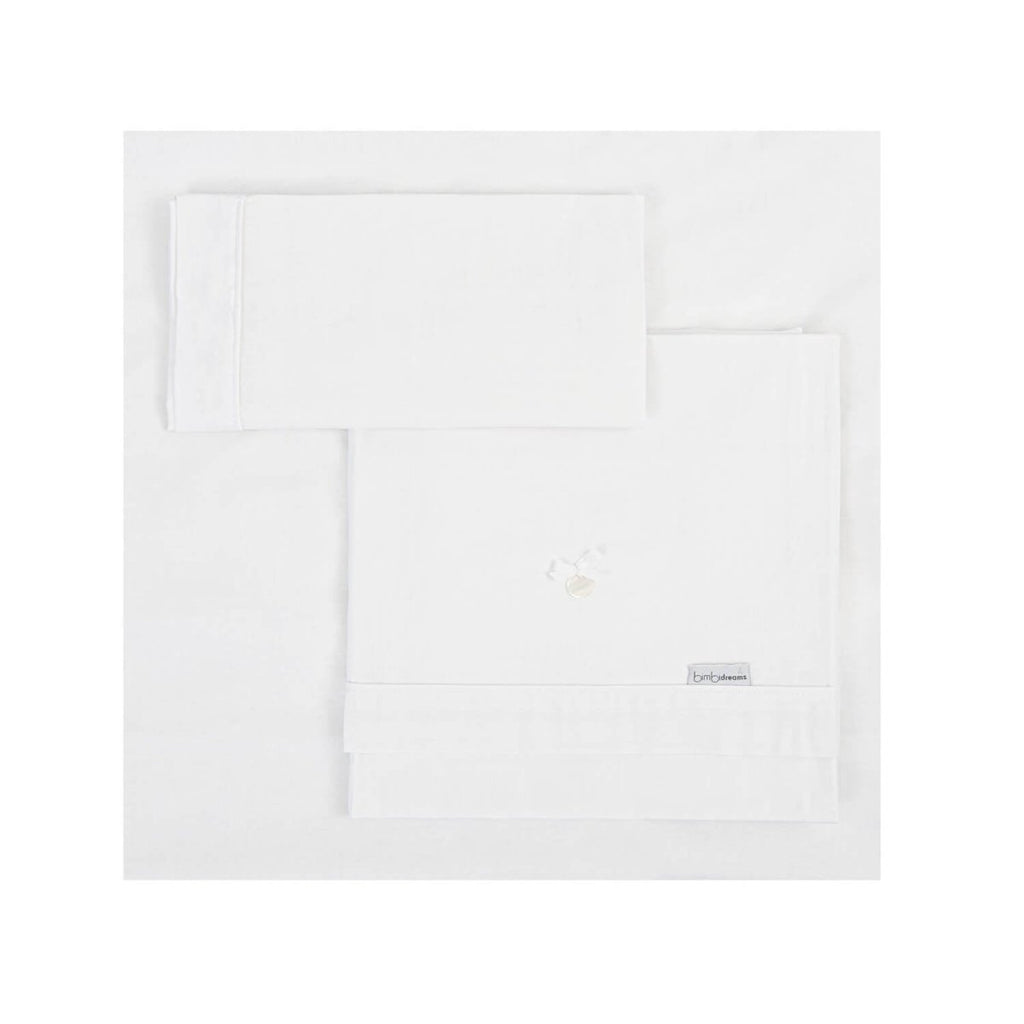 Sábanas Cuna Toscana Blanco personalizado - regalo bebé | Mi Luna Lunera