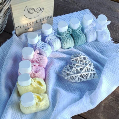 Sandalias Punto Caladas (Más colores) personalizado - regalo bebé | Mi Luna Lunera