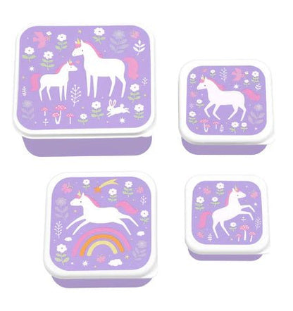 Set 4 Tuppers Unicorn Dreams Personalizable personalizado - regalo bebé | Mi Luna Lunera