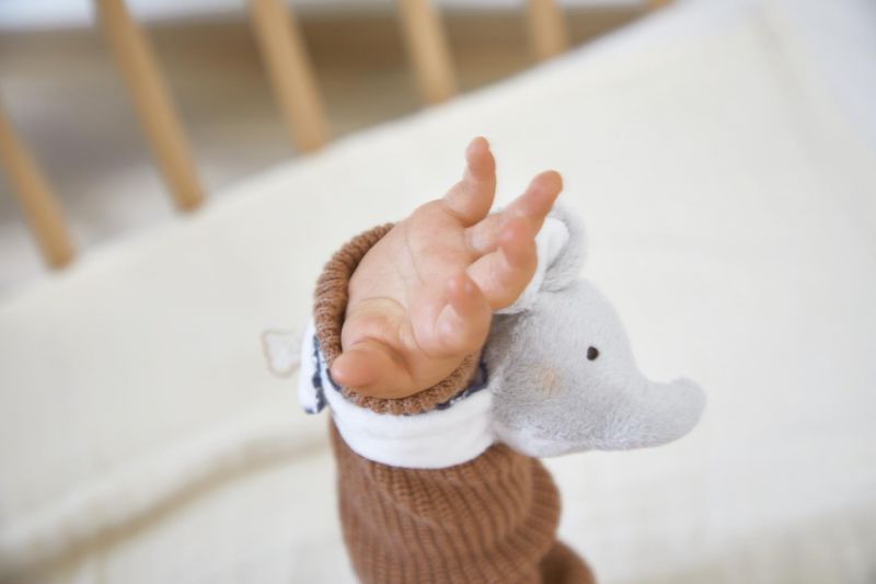 Set Pulsera y Patucos con Sonidos Elefante personalizado - regalo bebé | Mi Luna Lunera