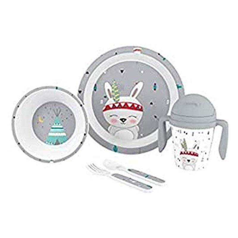 Set Vajilla Indio personalizado - regalo bebé | Mi Luna Lunera