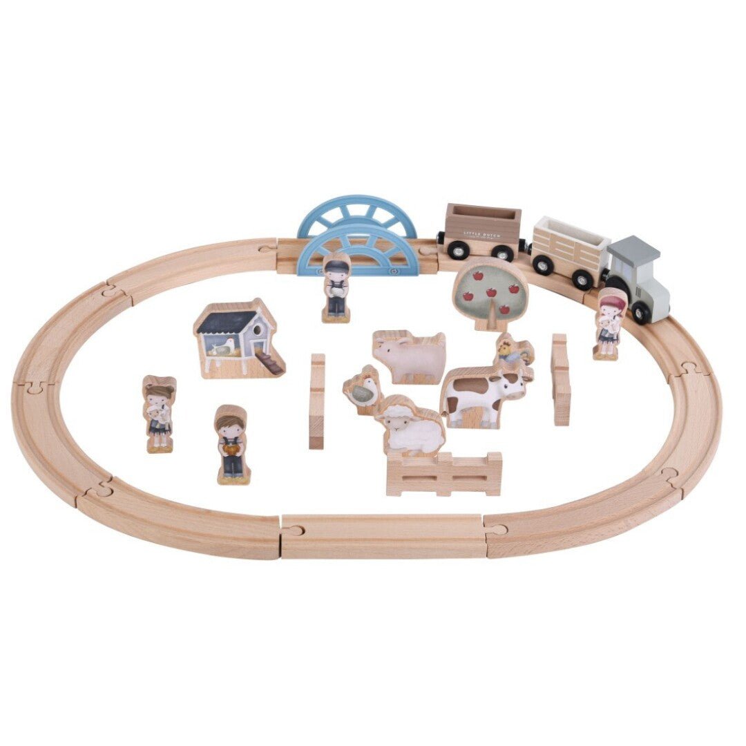 Sistema Tren Pequeña Granja personalizado - regalo bebé | Mi Luna Lunera