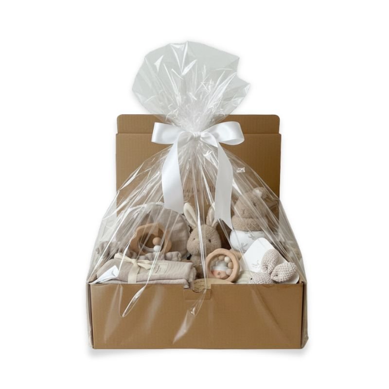 Soporte para canastilla - Caja de cartón kraft personalizado - regalo bebé | Mi Luna Lunera