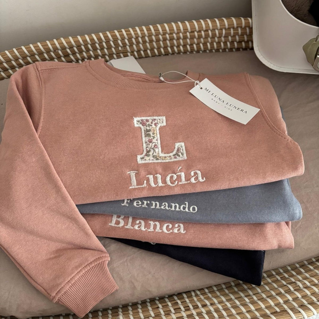 Sudadera Bordada Personalizada personalizado - regalo bebé | Mi Luna Lunera