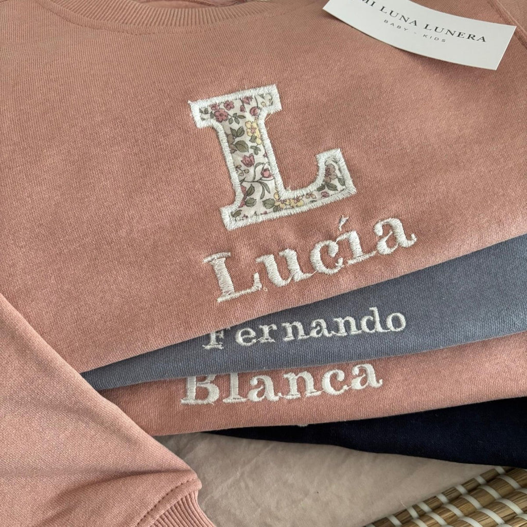 Sudadera Bordada Personalizada personalizado - regalo bebé | Mi Luna Lunera