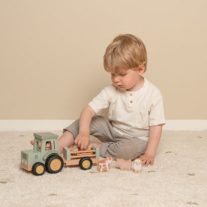 Tractor Tráiler Pequeña Granja personalizado - regalo bebé | Mi Luna Lunera