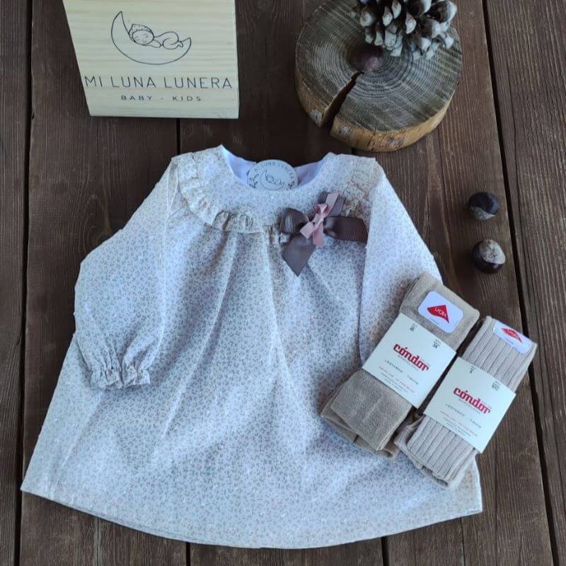 Vestido Plumeti Lazo personalizado - regalo bebé | Mi Luna Lunera