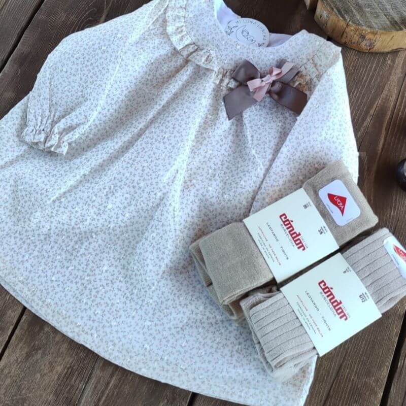 Vestido Plumeti Lazo personalizado - regalo bebé | Mi Luna Lunera