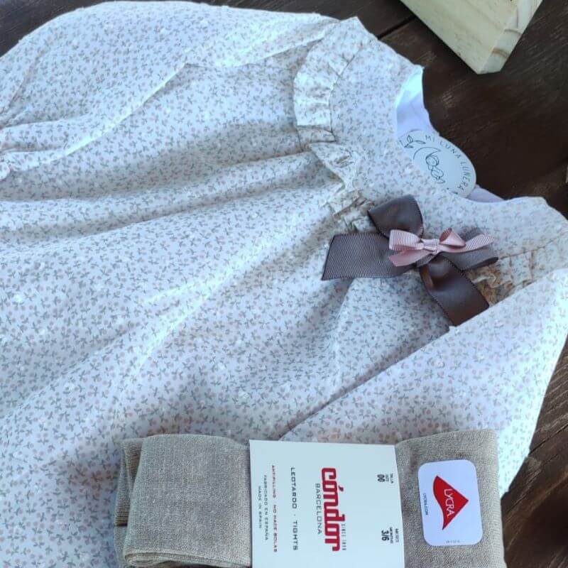 Vestido Plumeti Lazo personalizado - regalo bebé | Mi Luna Lunera